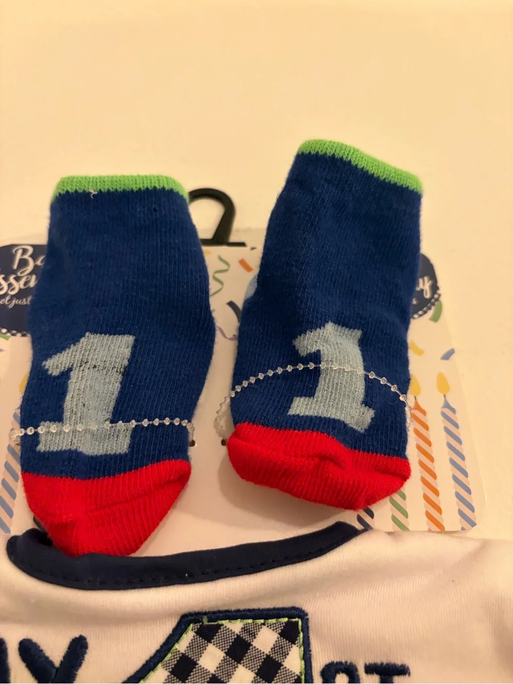Baby Essentials My 1st Birthday Bib & Socks Set Tractor First Birthday